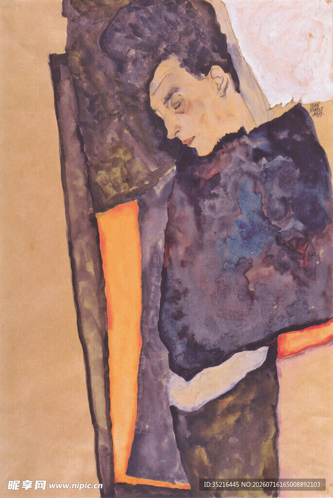 抽象风格人物肖像画