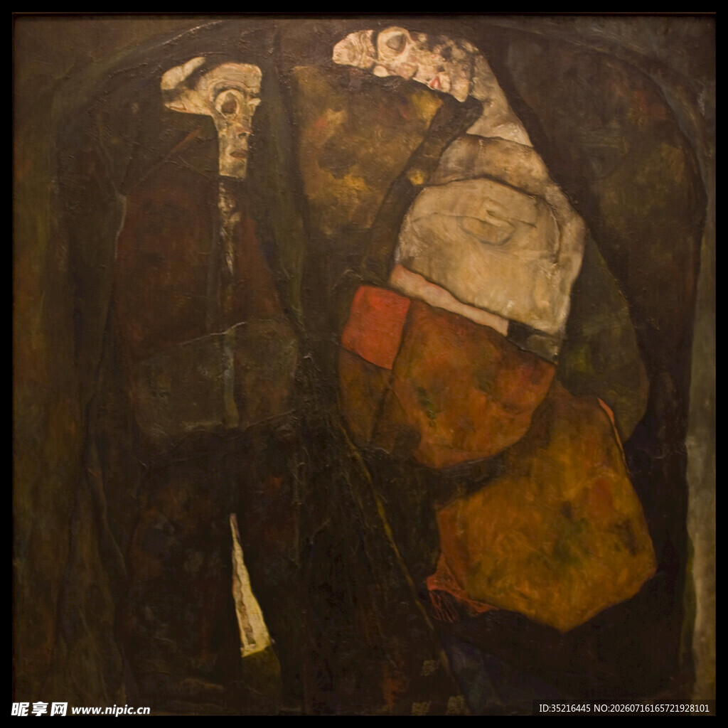 抽象人物油画作品