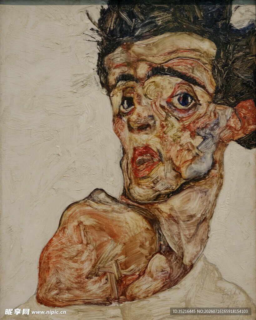 埃贡席勒风格的人物肖像画