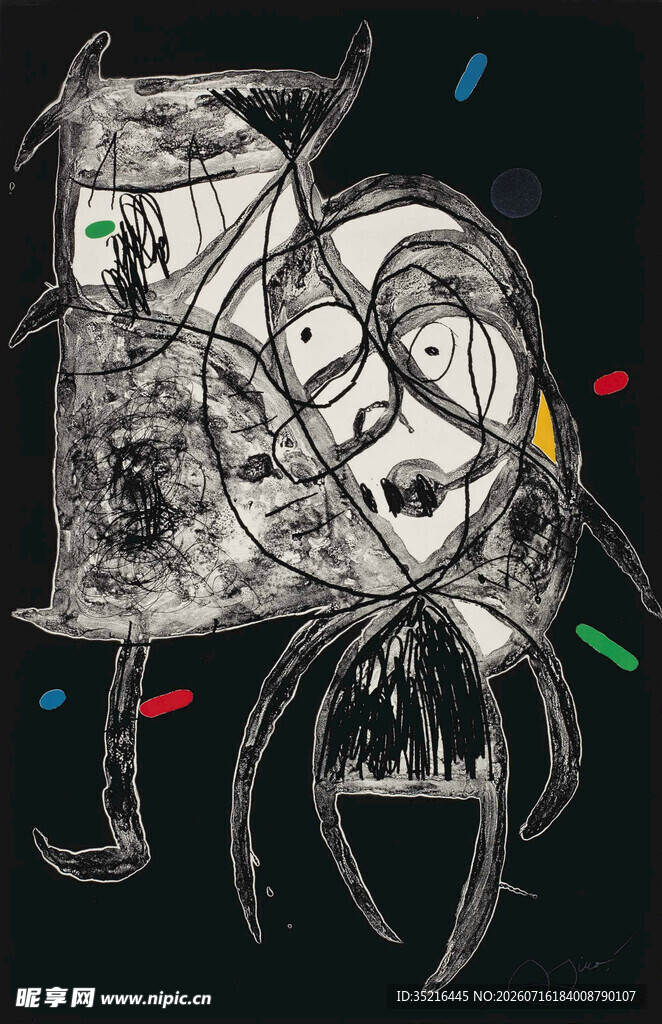 神秘奇幻的蜘蛛与人物插画