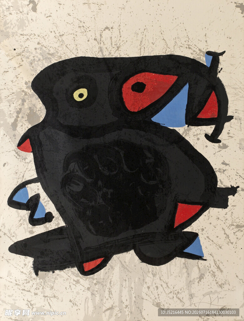 抽象黑色动物造型艺术作品