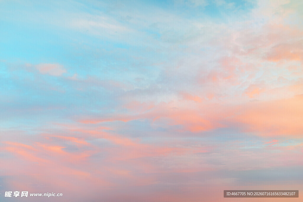 梦幻晚霞天空美景