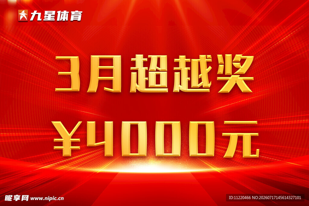 3月超越奖4000元奖励