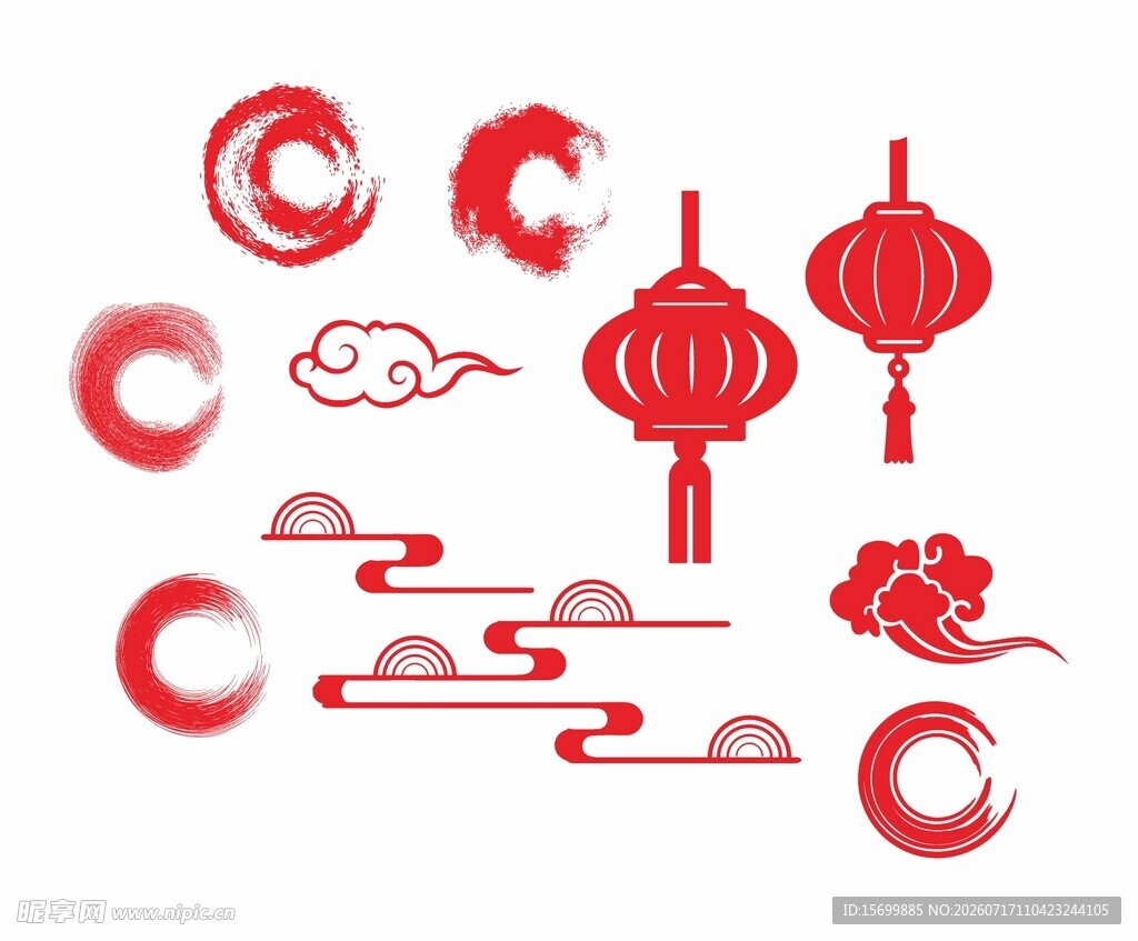 中式传统元素喜庆图案