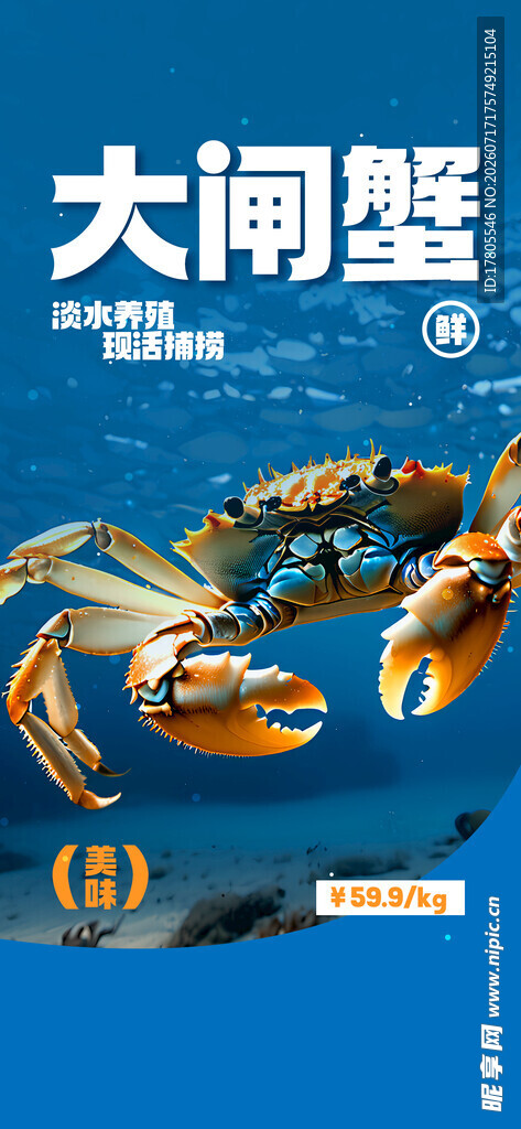 鲜活大闸蟹展示