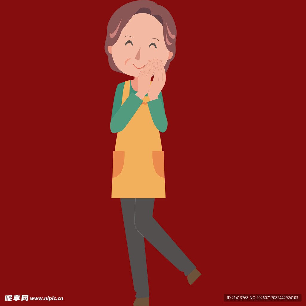 微笑的老年女性