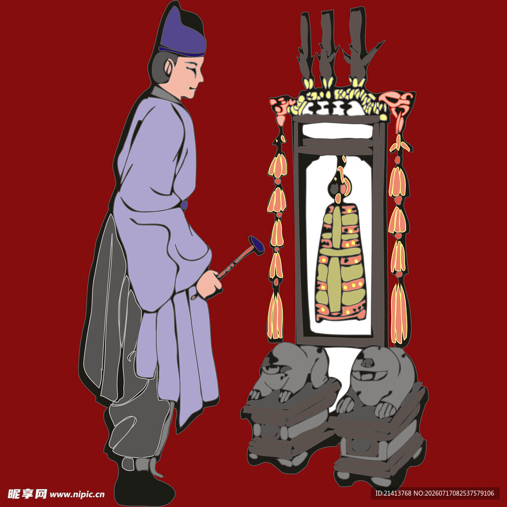 古人祭祀场景图