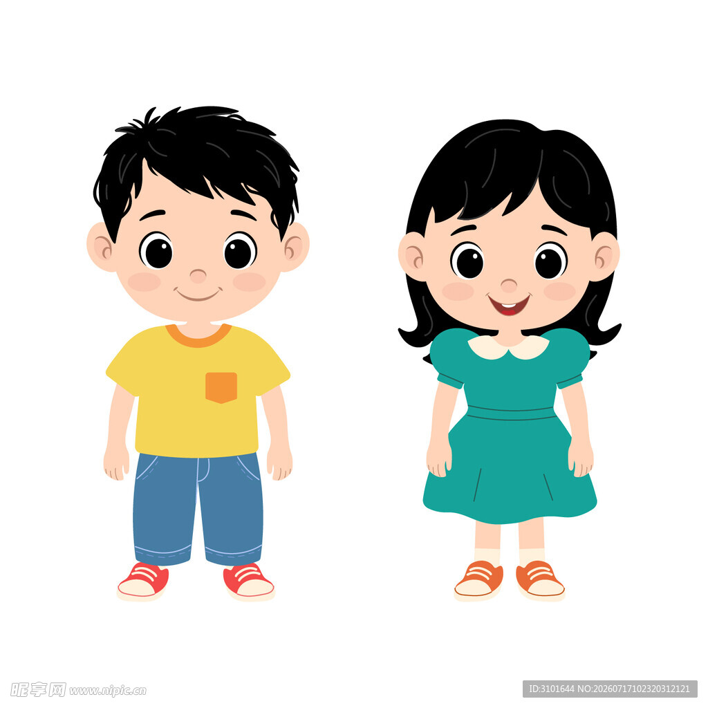 男孩女孩卡通