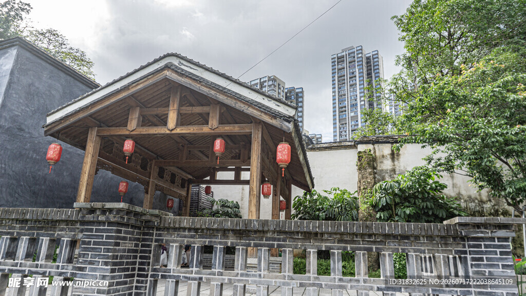 中式传统凉亭 古朴雅致