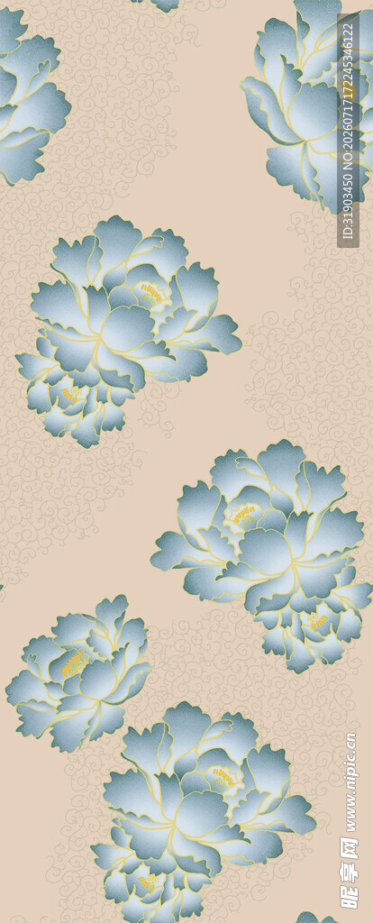 浅蓝色花朵图案背景