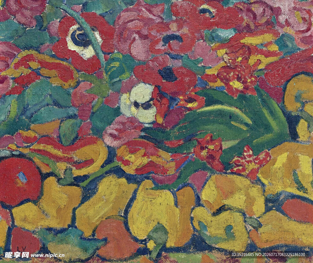 抽象花卉艺术画作