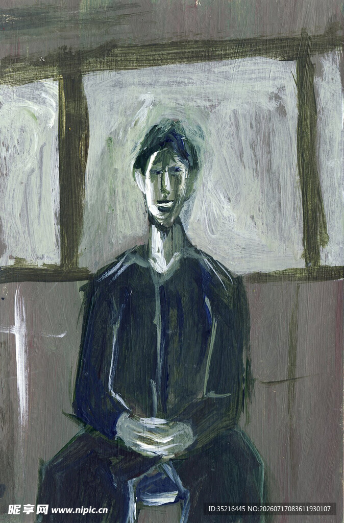 坐着的人物肖像画