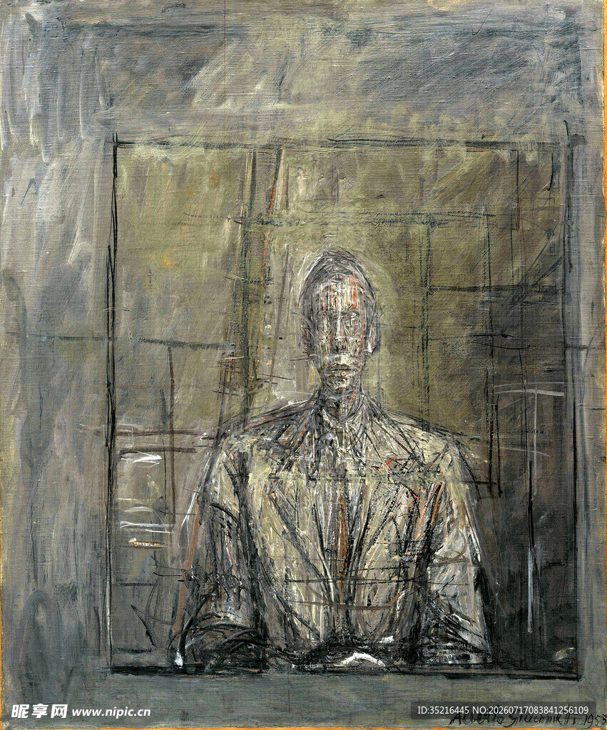 抽象人物油画作品展示