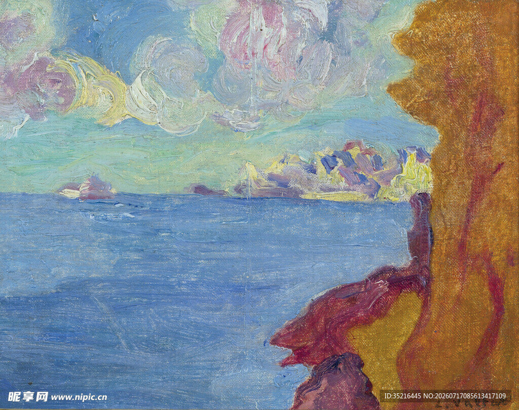 海边风景油画