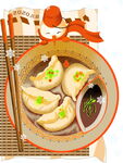 美味饺子配蘸料