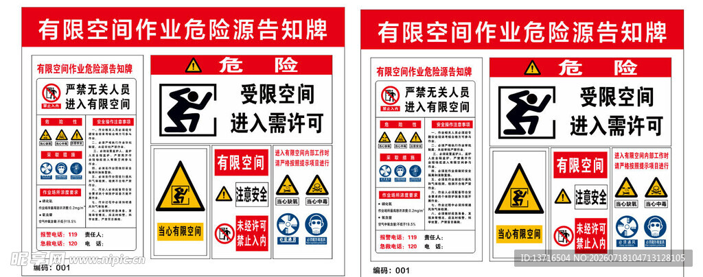 有限空间作业危险源告知