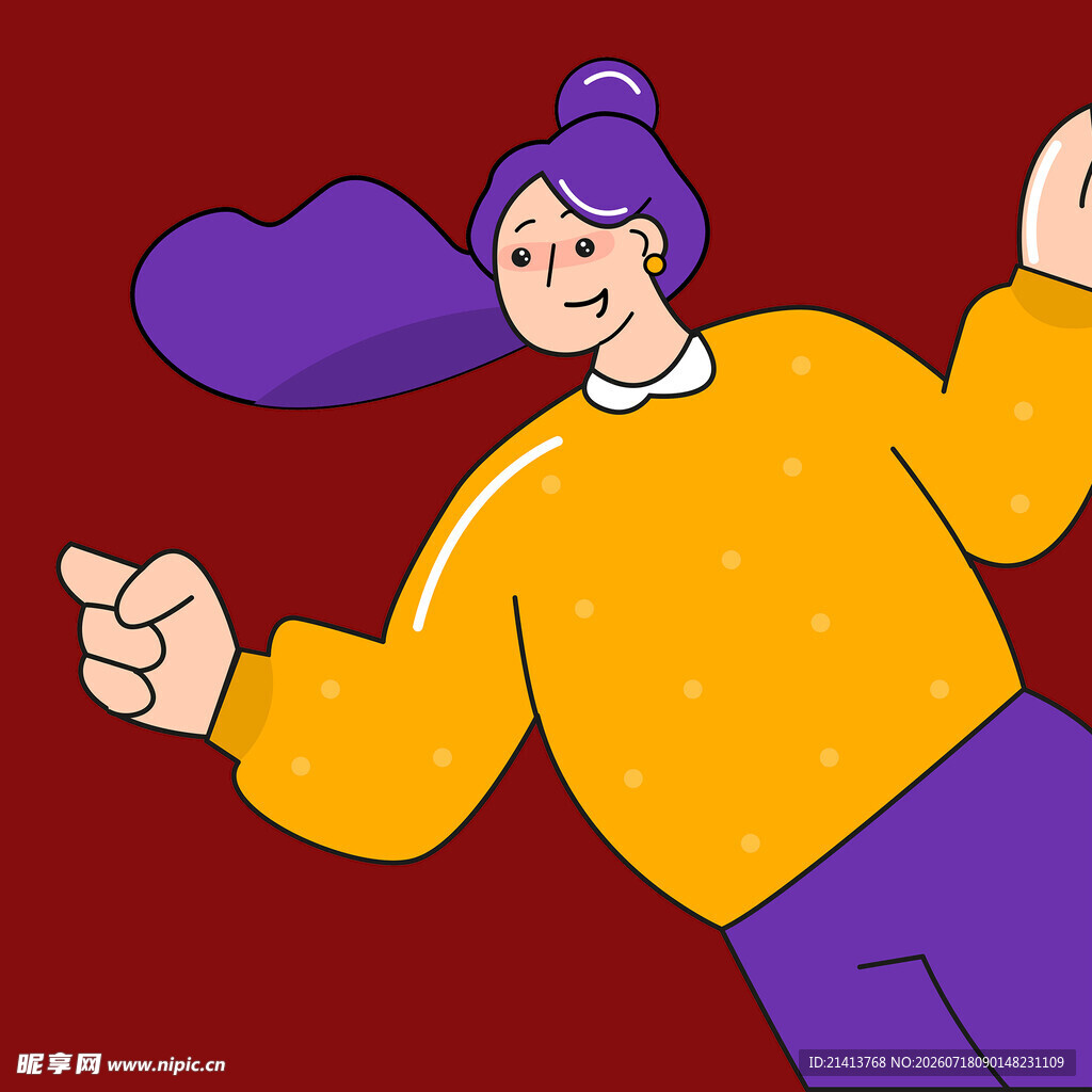 活力女孩欢快舞动