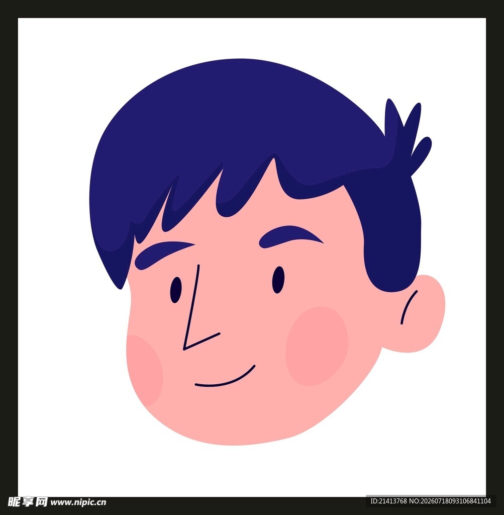 卡通风格男孩头像