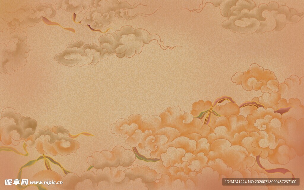古风花卉背景图