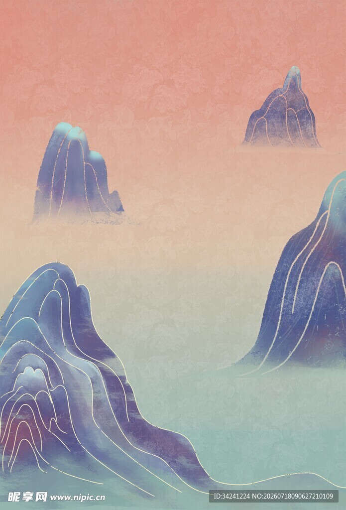 梦幻山水意境图