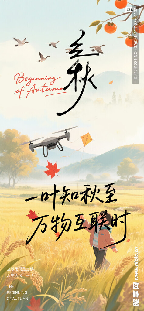 立秋时节节气海报