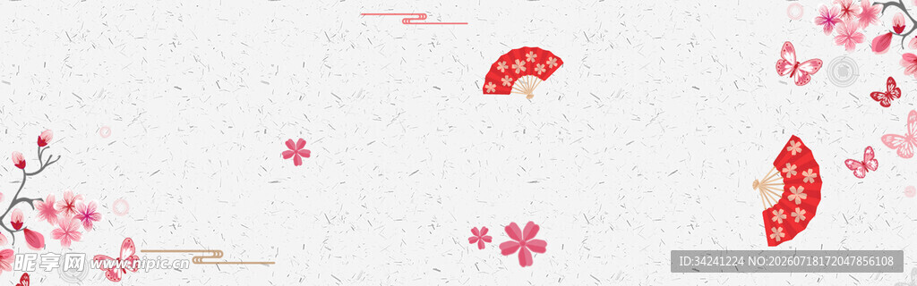 樱花飘落背景图