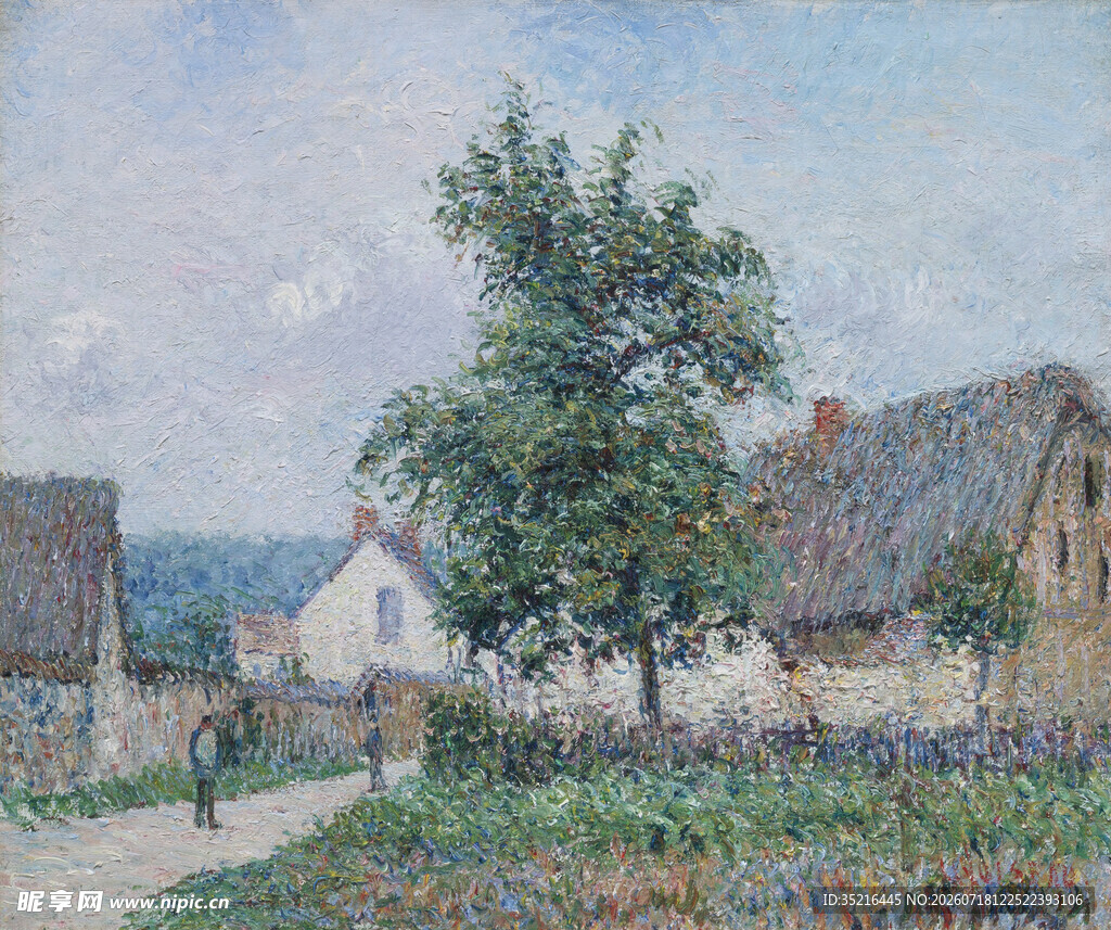 乡村田园风景油画
