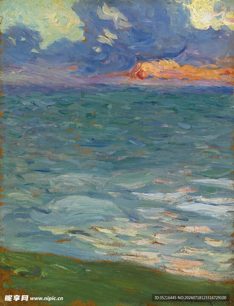 海边风景油画