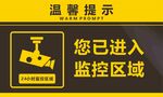 进入监控区域温馨提示牌