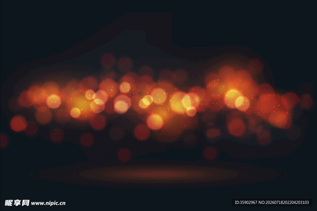 梦幻暖光光斑夜景画面