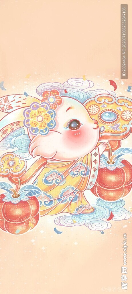 可爱国风卡通图案装饰画