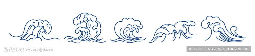 海浪图案