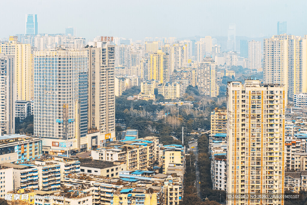 繁华都市高楼景观