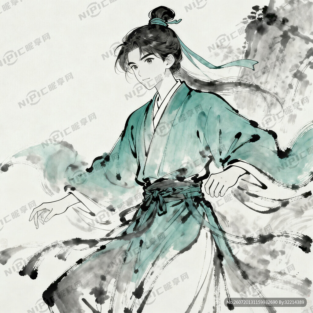 动漫 国风 人物 线条