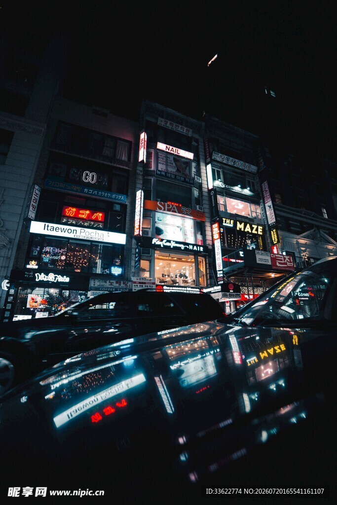 城市夜晚繁华街景