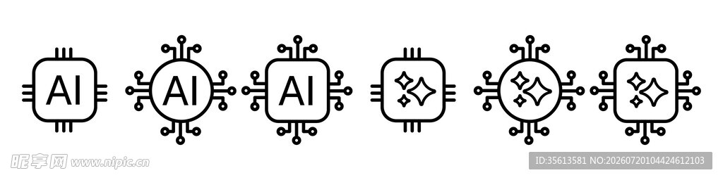 AI 芯片图标