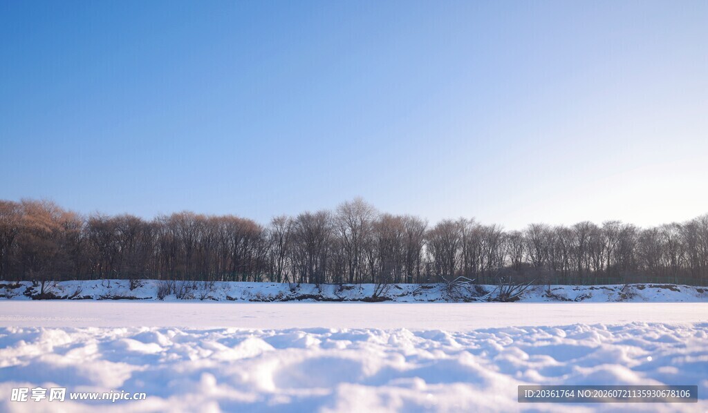 冬日雪地风光