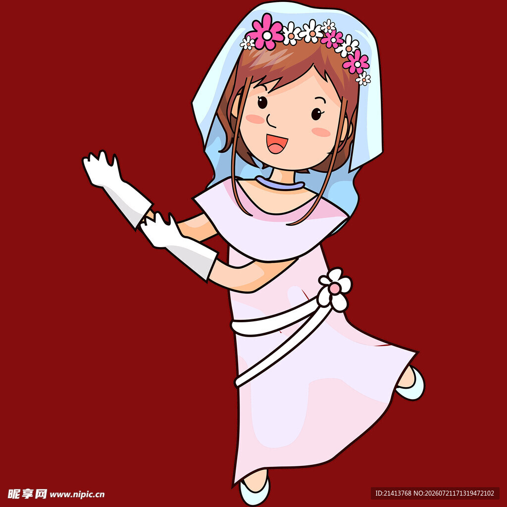 跳舞的可爱新娘