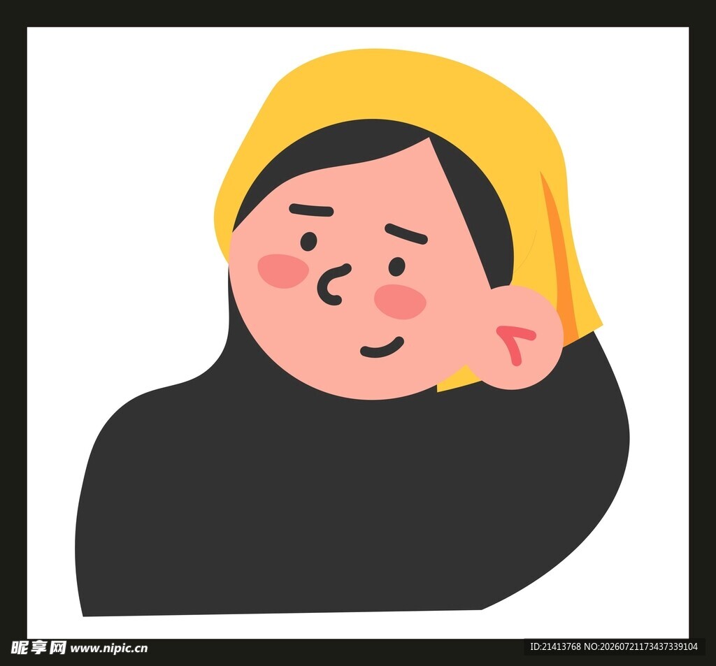 戴头巾的女性头像