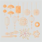 矢量节日纹样图标