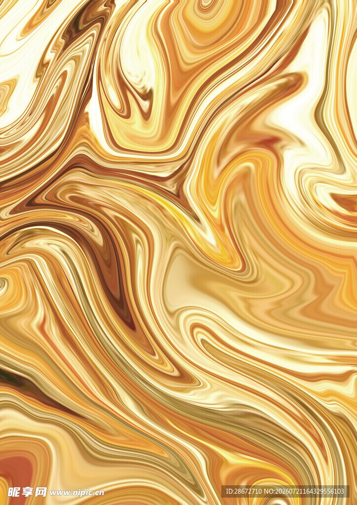 金色流体艺术纹理图案