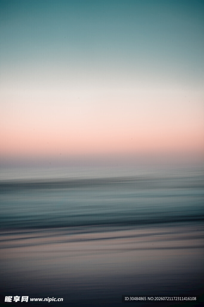 海边梦幻渐变天色美景