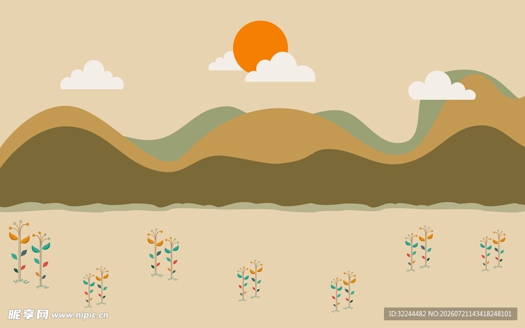 山水背景