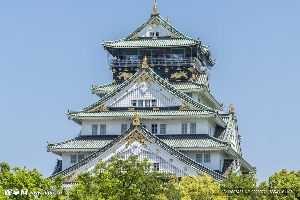 大阪城天守阁壮丽景观