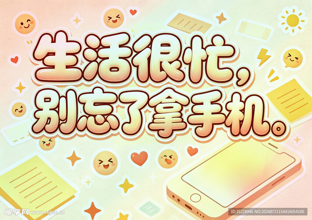 生活很忙别忘带手机