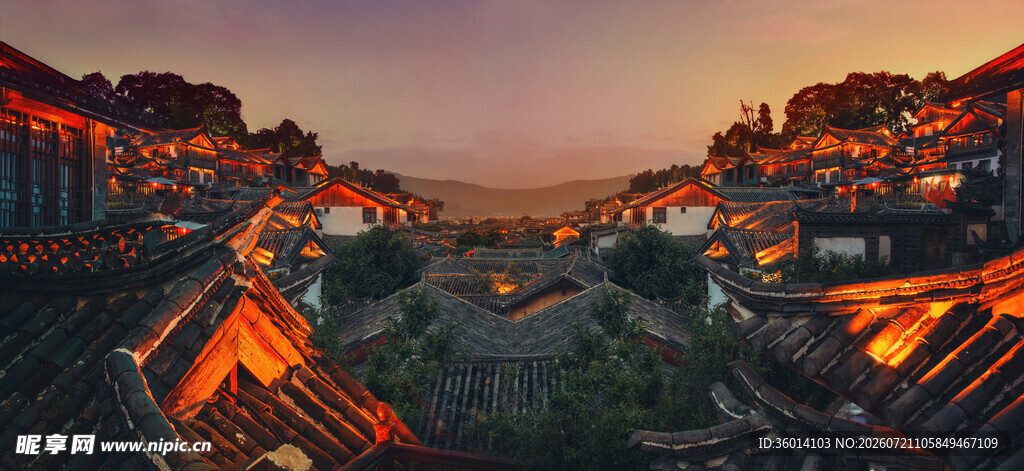 古城黄昏美景