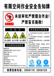 有限空间作业安全告知牌