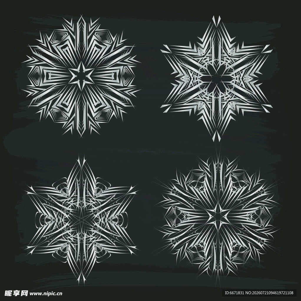 精美雪花图案设计