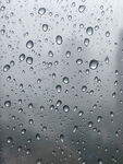 玻璃上的晶莹雨滴