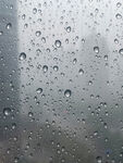 玻璃上的晶莹雨滴
